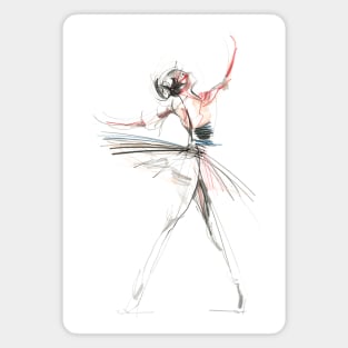 Ballerina Dance Drawing Magnet